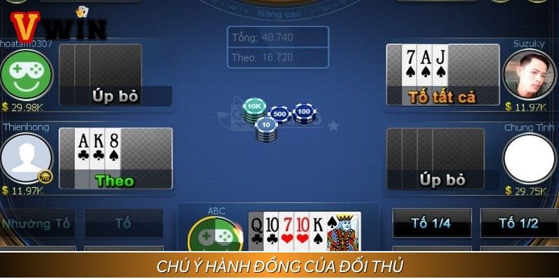 Chú ý hành động đối thủ để ra nước đi hiệu quả